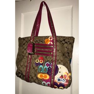 COACH Poppy POP C Glitter Tote